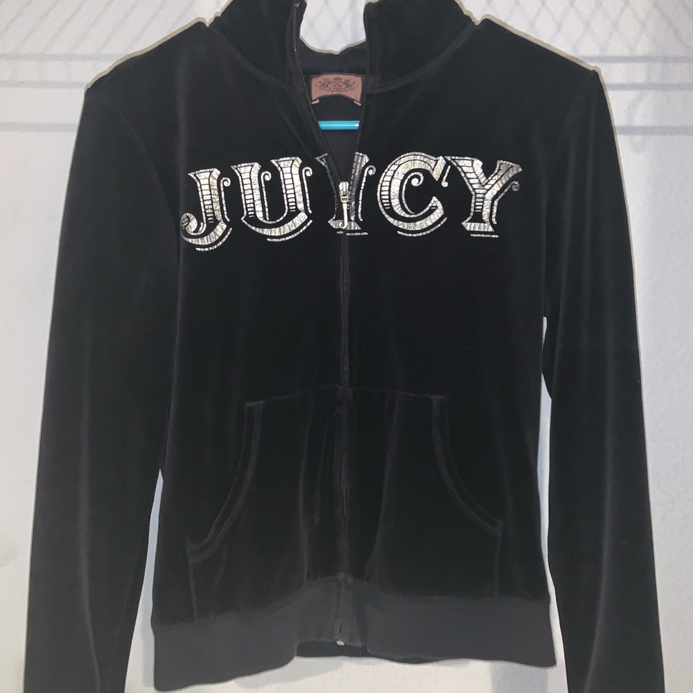 Juicy Couture black suede sweater